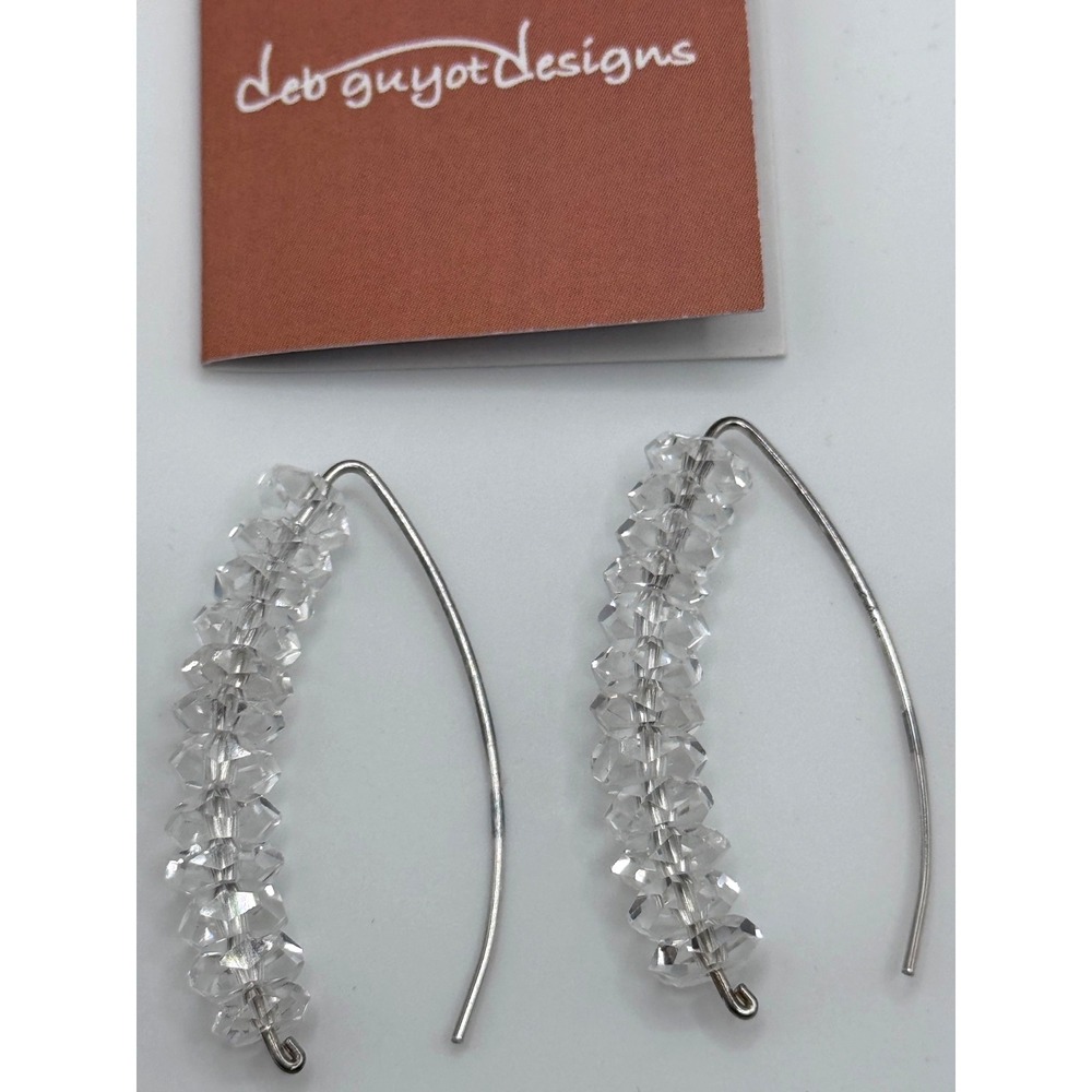 Deb Guyot Sterling Silver Herkimer Quartz Pierced Earrings